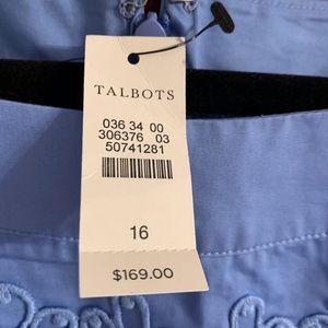Talbots sky blue dress size16